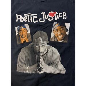 Chemistry Tupac Shakur Poetic Justice Graphic Tee Black Mens Small S Movie Shirt